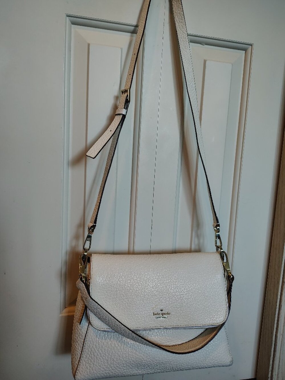 Kate Spade White Pebble Leather Crossbody/Satchel - Picture 2 of 8
